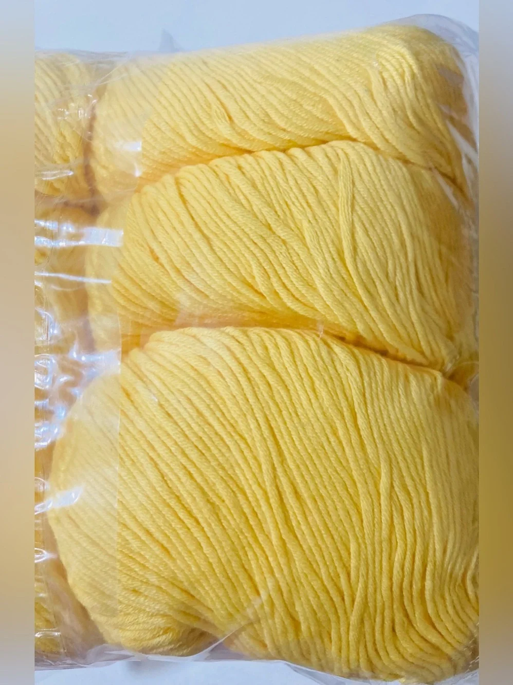 NWT 6 Mengchu 100% Organic Cotton Yarn Color: Butter Yellow ~48g each 10oz total